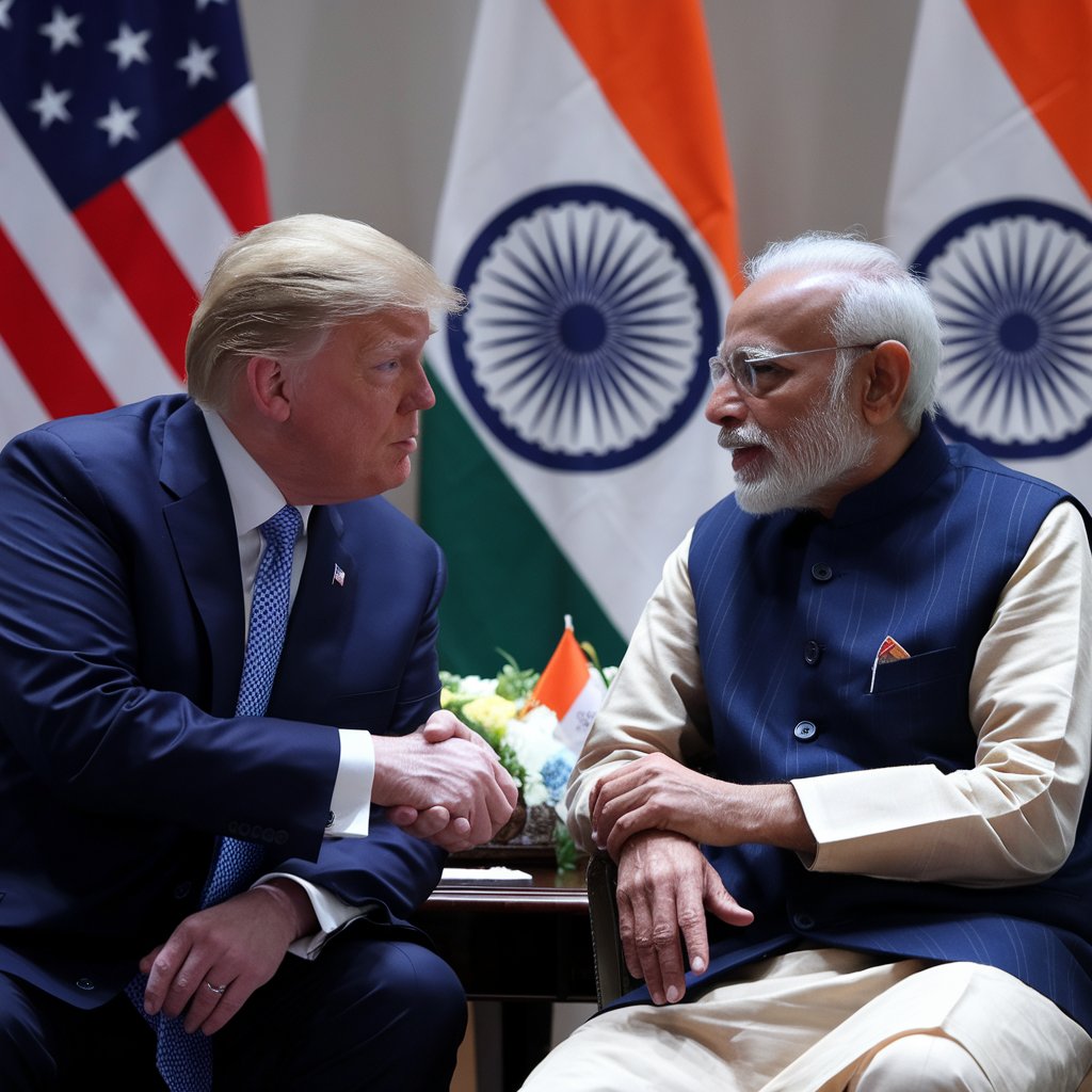 Trump and Modi meet